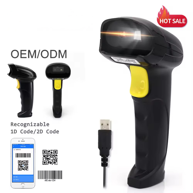 المسح التلقائي لشاشة الباركود المحمولة 1D 2D QR Code Reader السلكية ماسح الباركود X-760H